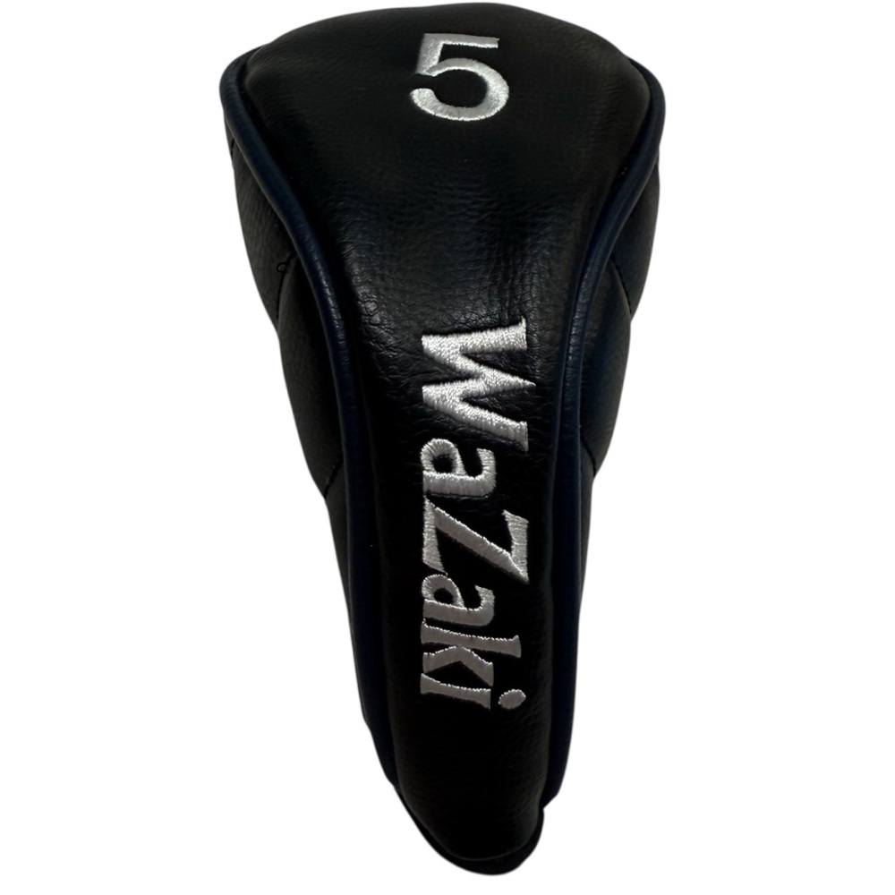 WaZaki 5 Wood Black w/white Trim Golf Club Head Cover.